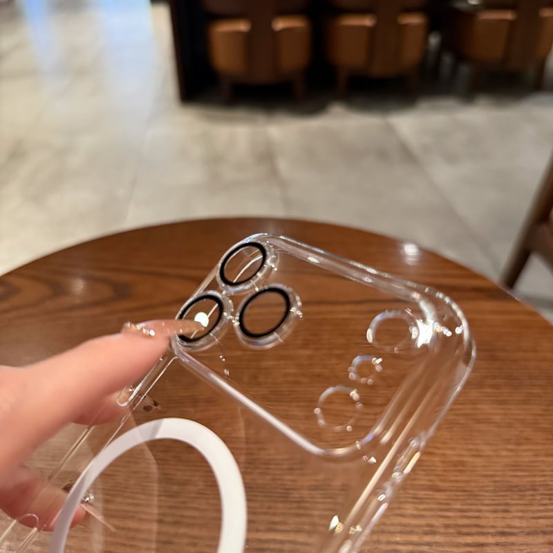 MagSafe対応 iPhone17ProMax/16proケース クリア 高透明度 レンズフ