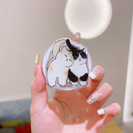 Panda Catスマホグリップ マグセーフ式 折り畳み式グリップトーク パンダ 卓上スタンド機能付き 耐久性あり ギフトに最適[M3749]