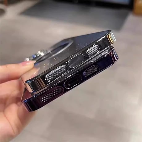 MagSafe キラキラ iPhone15pro/15promaxケース  黄ばまないクリアiPhone14/13proカバー  カメラ保護 高級感 トレンド[M3541]