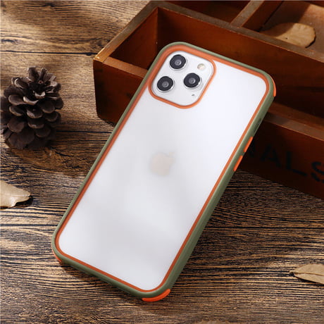 コントラストカラー枠 iphone11/12promaxケース クリアアイフォンSE2/XSMAXカバー 頑丈耐久性耐衝撃 ツヤ感あり高透明M285