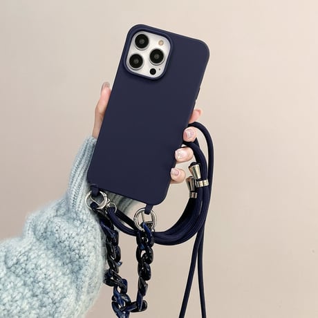 ストラップ iPhone14plus/14proカバー 手持ち/肩掛け シンプル風 アイフォン13mini/12proi/11proケース おそろい 高品質 実用 [M2622]