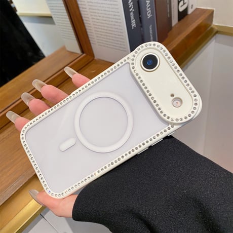 ジュエリーライン iPhone17/17Airケース MagSafe対応 iPhone17Pro/17ProMaxカバー パステルカラー 黄ばまない [M5667]