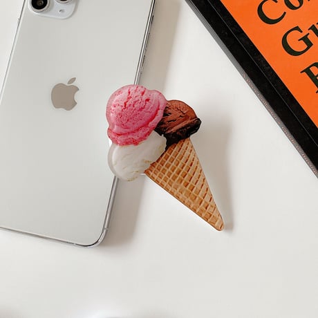 可愛い食べ物スマホグリップ  コーヒー アイスクリーム ポップソケットスマホソケット  タンド機能付き  落下防止 全機種対応 M611