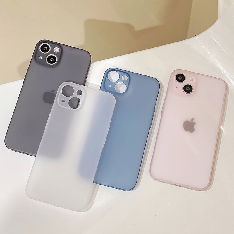 ケースなし派向け iphone13mini/13promaxケース 薄型/軽量 マット アイ