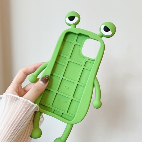 カエル iphone14/13ケース シリコン アイフォン12/11カバー  可愛い ストレス解消 プレゼントにおすすめ[M2080]