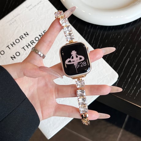 ダイヤ Applewatch 10バンド 高品質 宝石 アップルウォッチベルト Ultra3/2/1 Series 10/9/8 SE3/2/1 高級感高品質[M4756]