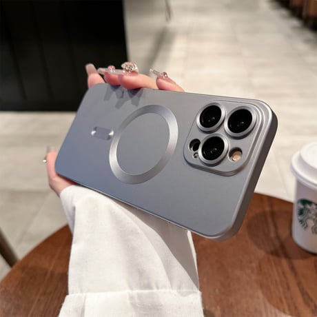 Magsafe対応 iPhone15pro/15promaxケース シンプル 無地 iphone14Pro/13/12ケース 指紋/汚れ防止[M3850]