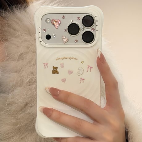 ピンクダイヤカメラカバー iPhone17Pro iPhone17ProMax レンズフィルム  キラキラ  おしゃれ  頑丈 きれい [M6059]