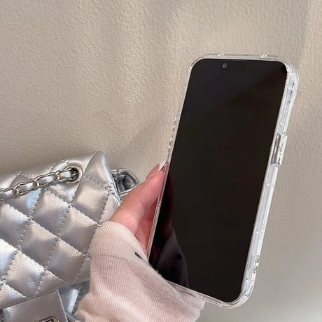犬ちゃん鏡 iPhone15/15proケース ピンク iPhone14/13pro/12カバー かわいい 女子力アップ[M4235]
