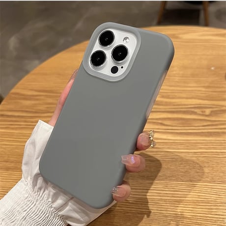 指紋防止 シリコンiPhone15/15pro/15plusケース  手さわりいい丈夫 iPhone14pro/13/12カバー シンプル風[M3938]