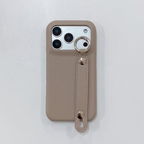 ベルト付 iPhone17Pro/17ケース レザー製 リング付 iPhone17ProMax/16/15Proケース スタンド付 耐久性ある [M5803]