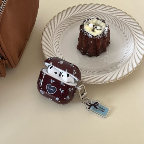 花柄 Airpods 4ケース ヨーロッパ風 Airpods3/2カバー Airpodspro2/pro リング/リボンキーチェーン エレガント[M4876]