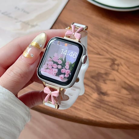 シリコン Applewatchバンド リボン アップルウォッチベルト Ultra3 series11 10 98 7 6 SE3 SE2  シンプル風 耐久性ある[M6263]