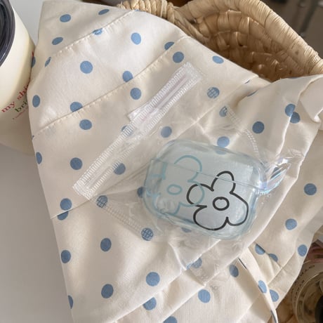 韓国風 Airpods4ケース 花柄 Airpods3/Pro2ケース airpodspro2カバー  キーチェーン付 ギフトにおすすめ[M5379]