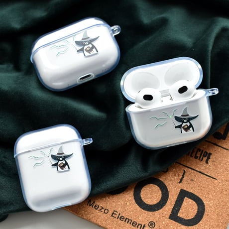 蓋を開けると光る ペンギン Airpods Pro2カバー クリアairpods3ケース 可愛い 面白いプレゼント [M2581]