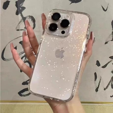 キラキラ iPhone17/16Proケース 透明 iPhone15plus/14pro/13カバー シンプル風 軽量 取り外しが簡単[M4923]