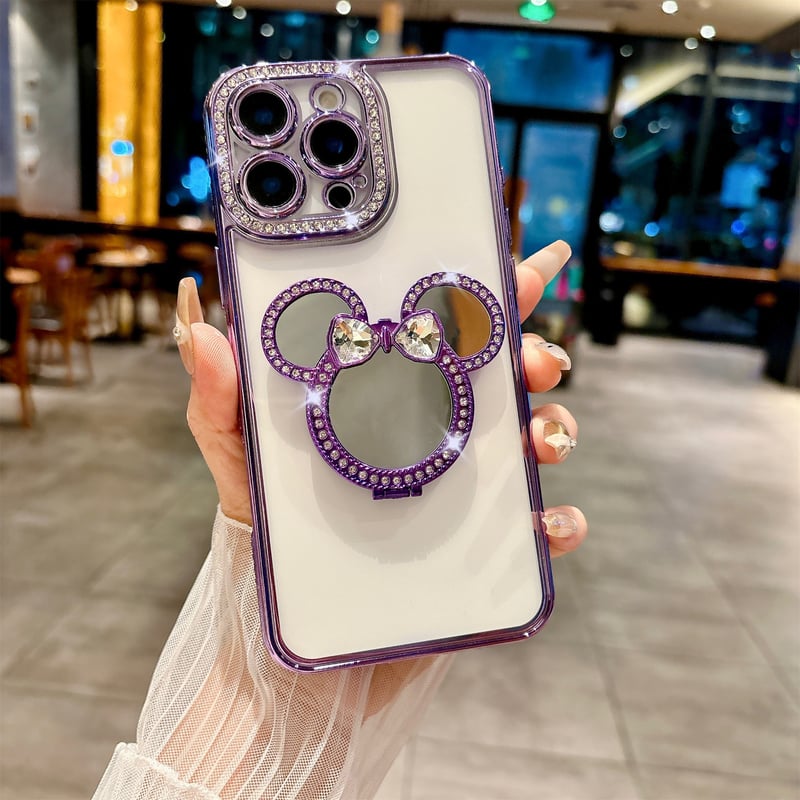 ミラー iphone17pro/17Airケース ジュエリー スタンド付 iPhone16pr