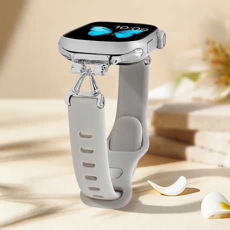 シリコン Applewatchバンド リボン アップルウォッチベルト Ultra3 series11 10 98 7 6 SE3 SE2  シンプル風 耐久性ある[M6263]