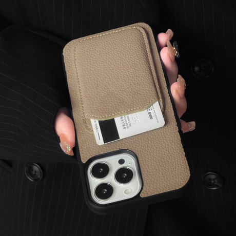 レザーカード収納 アイフォン14/13ミニケース シンプル風 iphone12mini/11pro/SEカバー 頑丈 耐久性 男女兼用[M2609]
