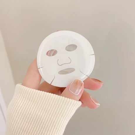 シートパックマスク スマホグリップ ３色   全機種対応 折り畳み式グリップトーク  ポップソケット  スタンド機能付き キュート ツヤカラーM1124