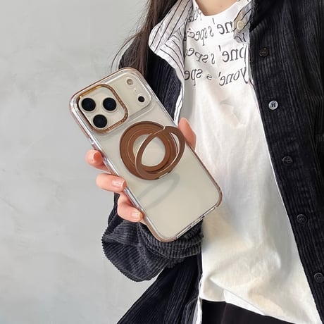 耐衝撃滑り止め加工 iPhone17Pro/17promaxケース MagSafeリングスタンド iPhone17/16Pro/15ケース 高品質黄ばまない 耐久性 [M5970]