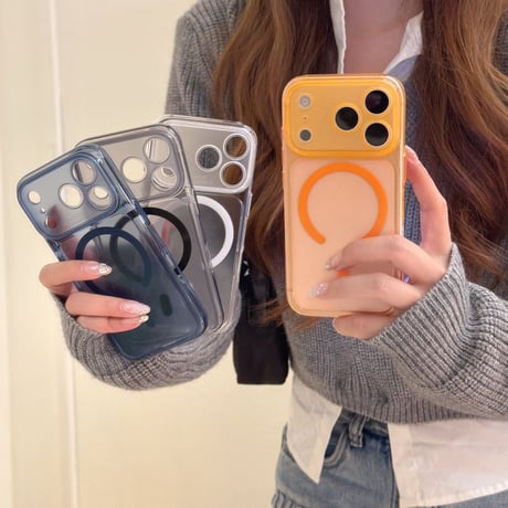レンズカバー2つ iPhone17/17Proケース MagSafe対応 iPhone17Promax/16Pro/15Proケース 指紋防止 耐衝撃頑丈[M6109]