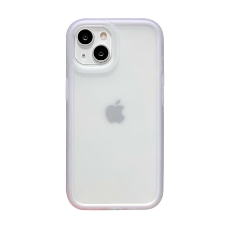 指紋防止 半透明 iPhone15/15proケース マット 淡色系 iPhone14pro/13promaxカバー 夏に人気 [M4516]