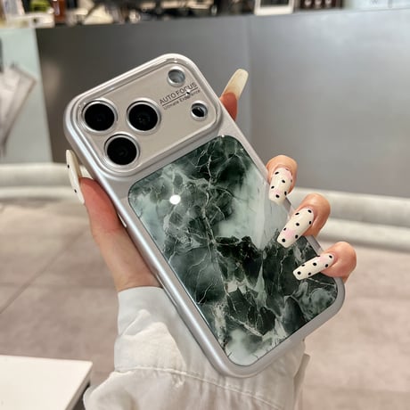 大理石調 iPhone17/17Proケース シンプル風 iPhone16Pro/15ProMaxケース カメラ保護 おしゃれ[M6438]