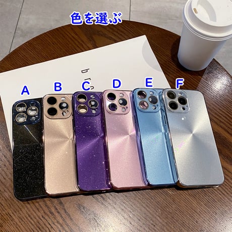 耐衝撃 iPhone16pro/16promaxケース 艶感キラキラ iPhone15pro/14/13カバー カメラ保護 耐久性あり [M5330]