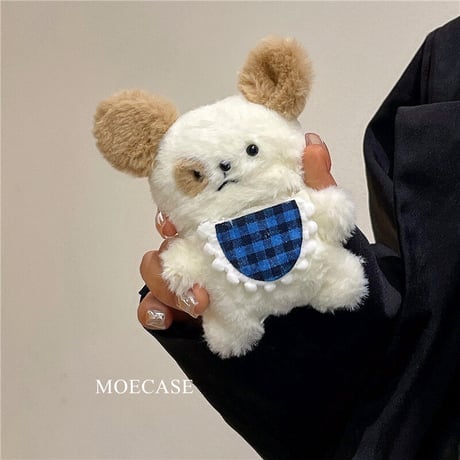 可愛い犬ちゃん airpods3ケース ぬいぐるみdog airpodsproカバー  高品質 可愛い動物デザイン 温かい フック付M1298