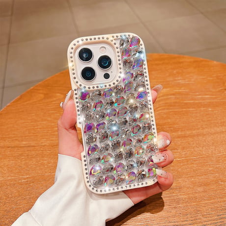 豪華ダイヤ iPhone16Pro/16カバー ジュエリー キラキラ iPhone15plus/14/13promaxケース 贅沢 ストラップ 高級感たっぷり [M5291]