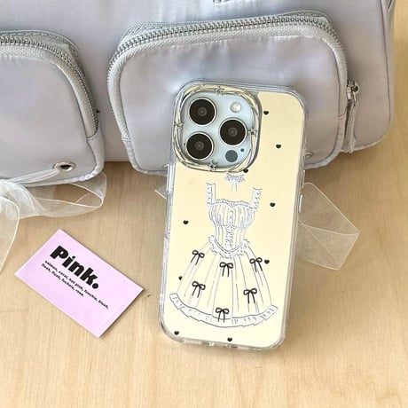 ワンピース iPhone16pro/16カバー メイク直し鏡 iPhone15pro/14promax/13ケース 頑丈 上品 大人可愛い [M5310]
