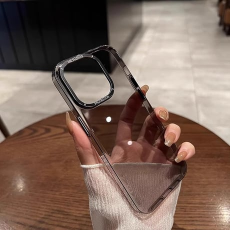 iPhone16Pro/16ProMaxケース クリア 金属カメラ枠 黄ばまない アイフォン15プロ/14/13proカバー 薄型軽量 頑丈 [M4671]