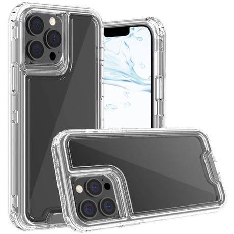 耐衝撃 iphone16/15/14rpmaxケース  高透明 アイフォン13/12promaxカバー  保護力強い  指紋/傷付きにくい 頑丈 三重構造 [M1694]