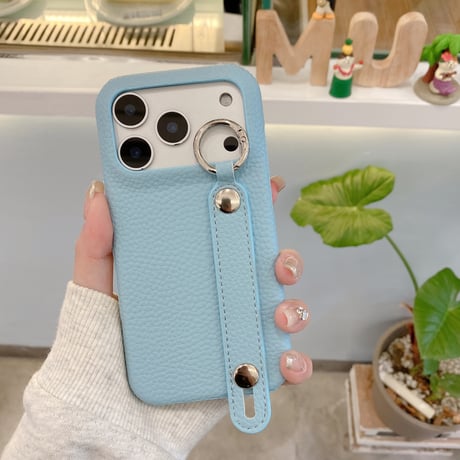 ベルト付 iPhone17Pro/17ケース レザー製 リング付 iPhone17ProMax/16/15Proケース スタンド付 耐久性ある [M5803]