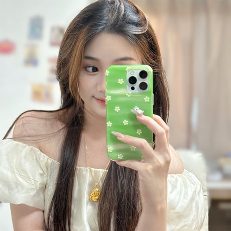 韓国っぽい iPhone16pro/17ケース 花柄 iPhone15pro/14/13カバー  丈夫 可愛い 女子力高い [M5595]