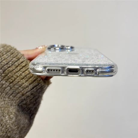 キラキラグリッター iphone16/16proカバー  頑丈 iphone15pro/14/13ケース シンプル風 シック 保護力強い [M4961]