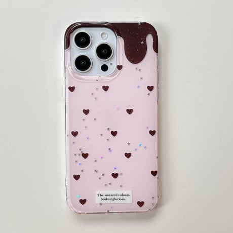 韓国風 iPhone16pro/16ケース ハート柄 ケーキグリップ iphone15pro/14/13proカバー 可愛い  夏人気品[M5402]