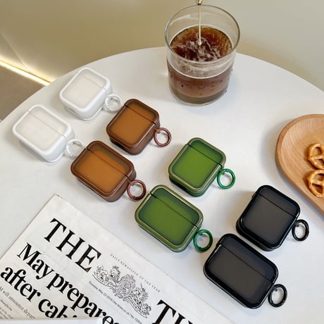 シンプル  Airpods Pro2ケース  淡色系 airpods3カバー リング付き マット 指紋防止  頑丈 ギフトにおすすめ [M2702]