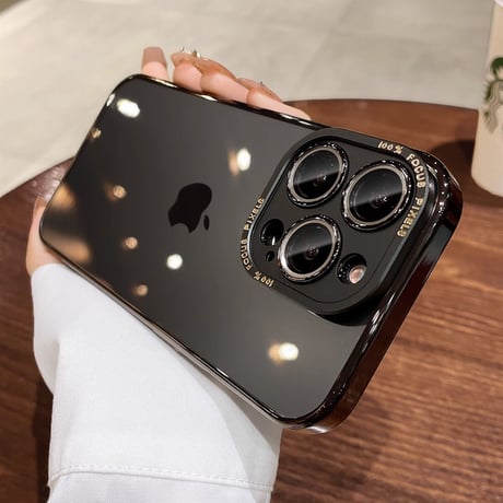 カメラレンズ保護 iPhone15Pro/16ProMaxケース 高級感耐衝撃 iPhone14pro/13Proクリアケース 耐久性 丈夫 高透明[M3580]