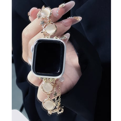 宝石 AppleWatchバンド メタル 上品 AppleWatchベルト Series 11/10/9/8 SE3/2  Ultra3/2/1 高級感高品質 オシャレ[M6505]