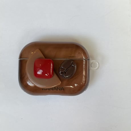 コーヒー豆 Airpods 4ケース レザーストラップ付 Airpodspro2/proカバー Airpods3/2 シック おしゃれ ギフトにおすすめ[M4994]