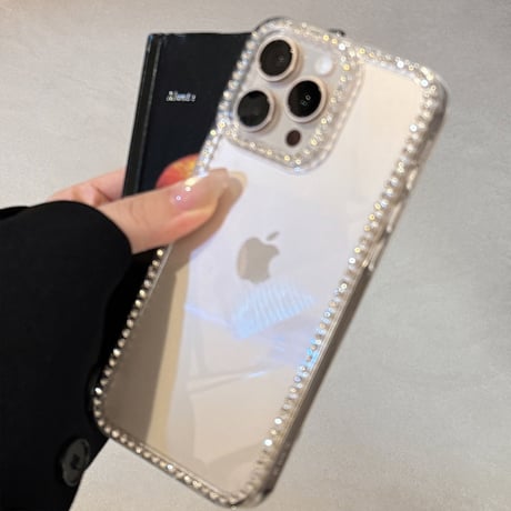 ジュエリーライン iPhone16pro/17ケース 高透明 iPhone15pro/14plus/13カバー シンプル 高級感 飽きない [M5498]