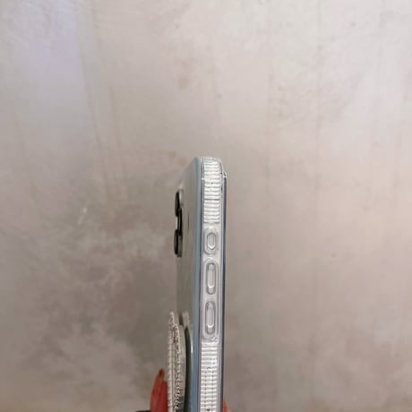 オシャレ鏡付 iPhone15/15Proケース キラキラ iPhone14Pro/13/12ケース ホワイト 女子に人気 [M3758]