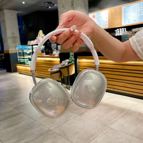 女子力高い AirPodsMaxケース ジュエリーハート/蝶 おしゃれ エアーポッズ マックス専用カバー 可愛い プレゼントにおすすめ[M4358]