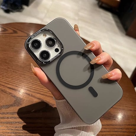 MagSafe対応 iPhone15Pro/15ProMaxケース 指紋防止 半透明 マット アイフォン14pro/13proカバー 耐衝撃 高級感 [M3531]