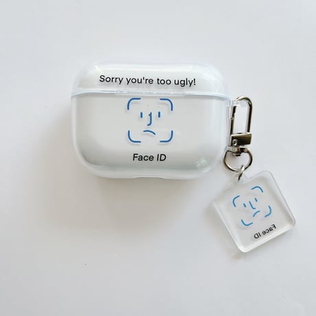 【Airpods 4】顔認証Face ID  airpodspro3/2ケース  同系小物付き クリア airpodsproカバー    かわいい 個性 男女兼用[M1609]