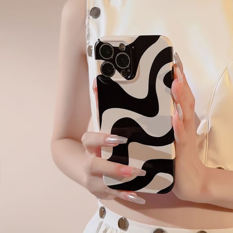 ゼブラ柄 iPhone14/13proケース シック iPhone12pro/11proカバー ファッション  女子力アップ 頑丈ハードケース[M3410]
