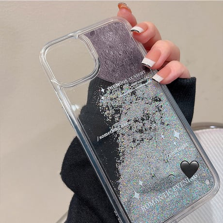 グリッター 星  iphone15pro/14proケース  キラキラ透明 iphone13/12Pro/11カバー  おしゃれ 高級感[M2228]