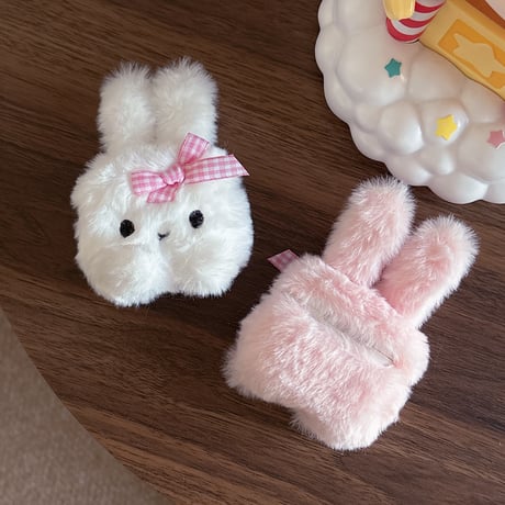 ふもふも兎 Airpods４ケース かわいい Airpods3/pro2カバー 可愛すぎる プレゼントにおすすめ [M4951]